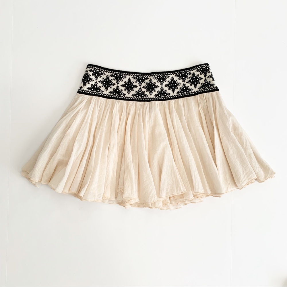 Free People Gauze Swingy Flare Mini Skirt - Picture 1 of 8